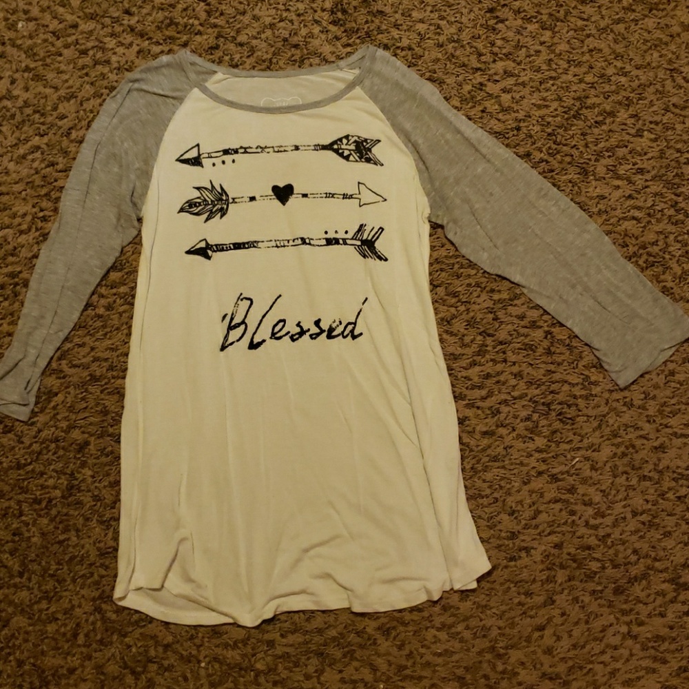 "Blessed" baseball tee